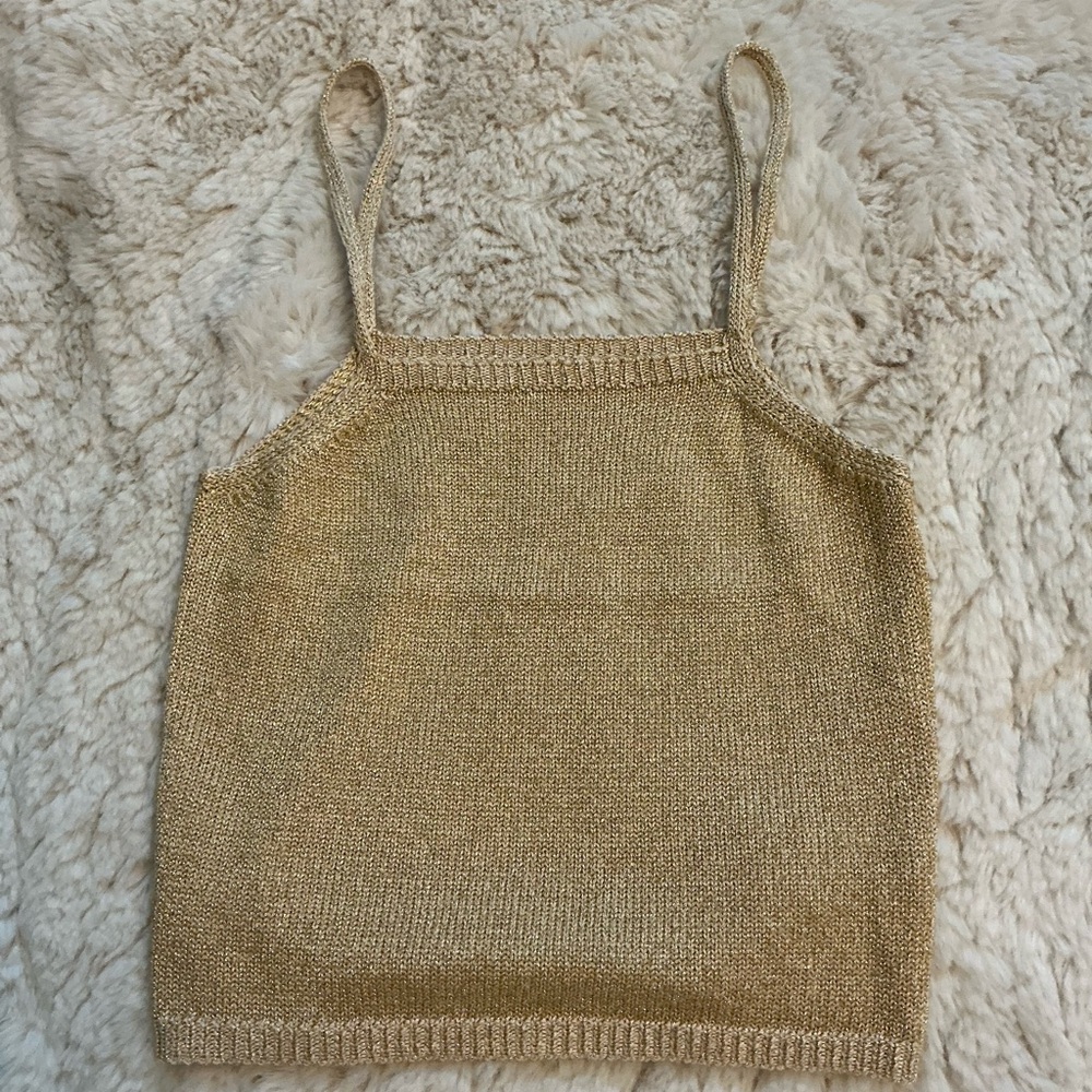 Gold Knit Women's Top